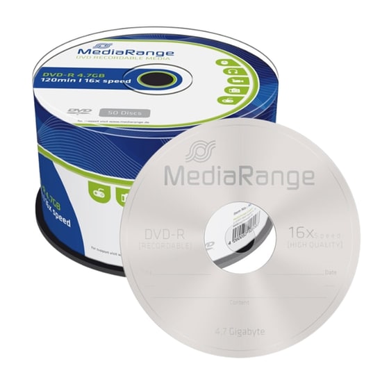 Δίσκοι CD/DVD MediaRange DVD-R 4.7GB 50τμχ image 1