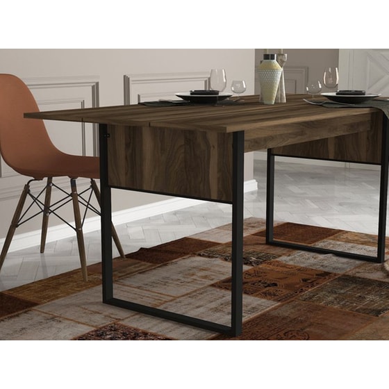 Τραπέζι 24Mall Firma από Μοριοσανίδα/Μέταλλο 180x91x77.6 cm - Καρυδί image 6
