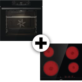 GORENJE BO6735E02BK & ECT641BSC 77 Lt Μαύρο Eντοιχιζόμενο Σετ Φούρνος και Εστία