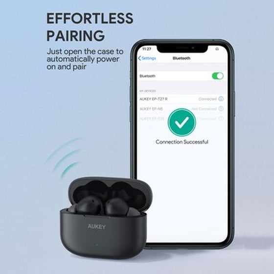 Aukey Ep-t27 Aptx Tws Bluetooth 5 True Wireless Earbuds With Cvc 8.0 Noise Reduction image 5