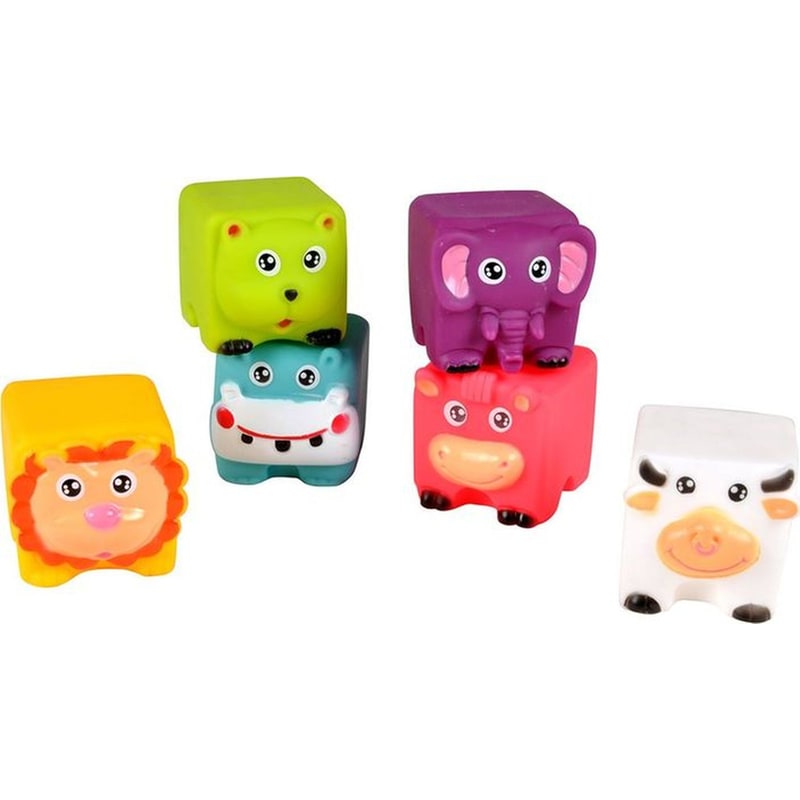 SPITISHOP Παιχνίδια Μπάνιου Spitishop L-c Animal Blocks 6evj215 - 6 τμχ