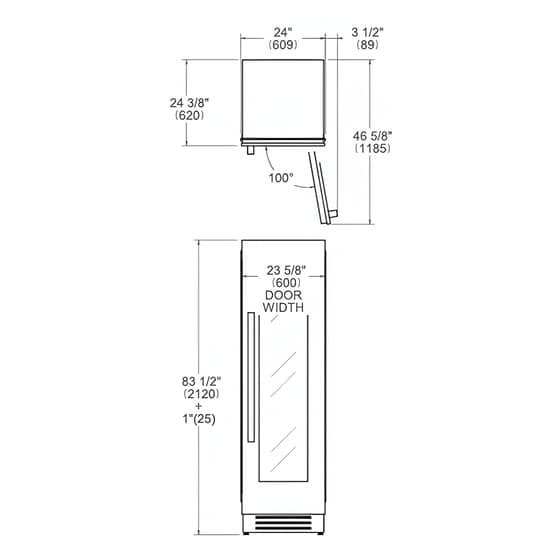 BERTAZZONI WC605BRX2T για 80 Μπουκάλια Inox Εντοιχιζόμενος Συντηρητής Κρασιών image 2