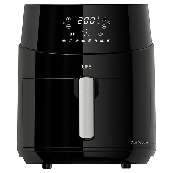 LIFE DIGI TOUCH 221-0292 με Αποσπώμενο Κάδο 1500 W 4.5 L Μαύρο Φριτέζα Αέρος image 0