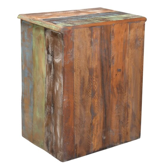 Κομοδίνο Vidaxl Από Μασίφ Ανακυκλωμένο Ξύλο 45x33x55 cm - Πολύχρωμο image 5