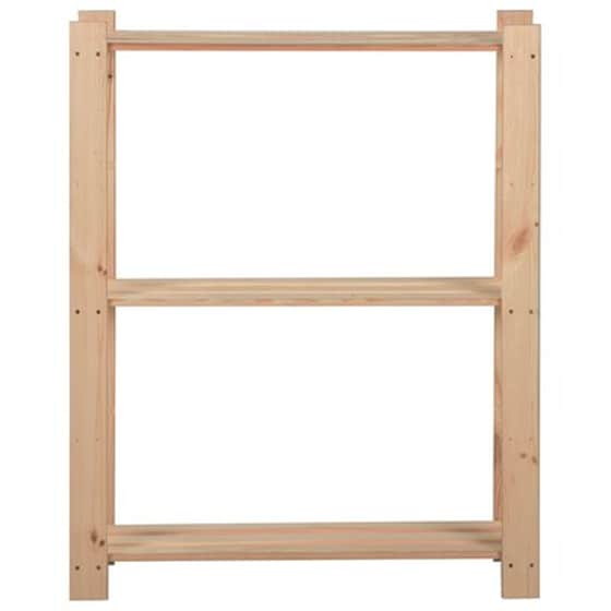Vidaxl Ραφιέρα 3 Επιπέδων 60 X 28,5 X 90 Εκ. Από Μασίφ Ξύλο Πεύκου image 2