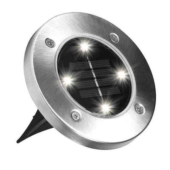 Σετ 4 Τεμάχια Ηλιακό Καρφωτό – Χωνευτό Φωτιστικό Led Κήπου Με Αισθητήρα Φωτός image 0