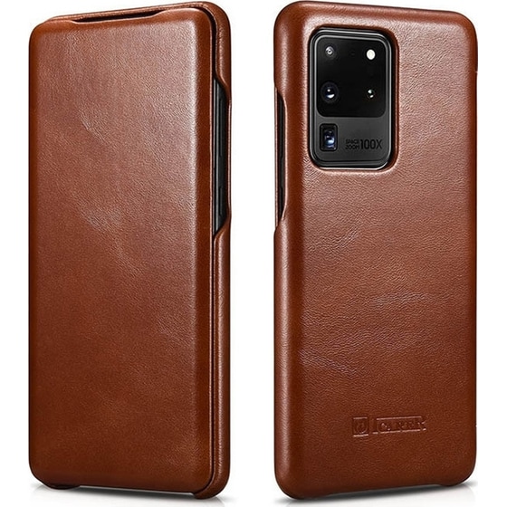 Θήκη Samsung Galaxy S20 Ultra - Icarer Curved Edge Vintage Series - Brown image 0
