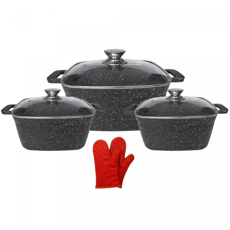 CHEFFINGER Σετ Μαγειρικών Σκευών CHEFFINGER CF-SQC01 7 τμχ Μαύρο