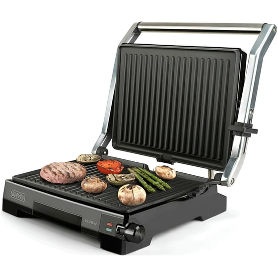 Τοστιέρα BLACK & DECKER BXGR2200E 2200 W Ασημί image 2