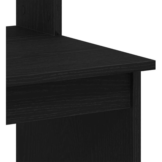 Γραφείο VidaXL με Ράφια από Τεχνητό Ξύλο 102x45x148 cm - Μαύρη Δρυς image 6