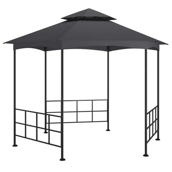 Κιόσκι Vidaxl Ατσάλινο με Καλλύματα 3.1x2.7cm - Ανθρακί image 0