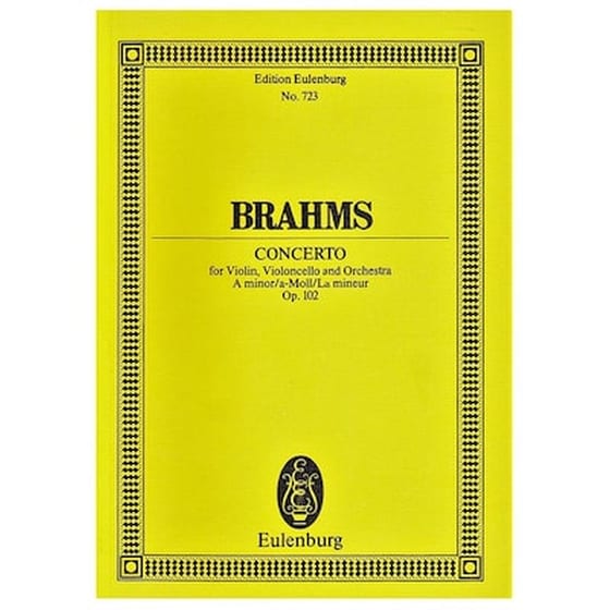 Βιβλίο Για Σύνολα Editions Eulenburg Brahms - Concerto In A Minor Op.102 image 0