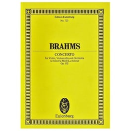 Βιβλίο Για Σύνολα Editions Eulenburg Brahms - Concerto In A Minor Op.102