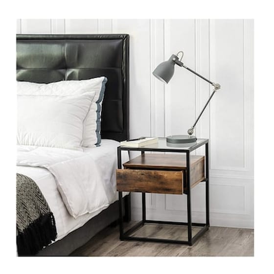 Τραπεζάκι Σαλονιού Vasagle από Μέταλλο Let04bx 43x43x54cm - Καφέ/Μαύρο image 3