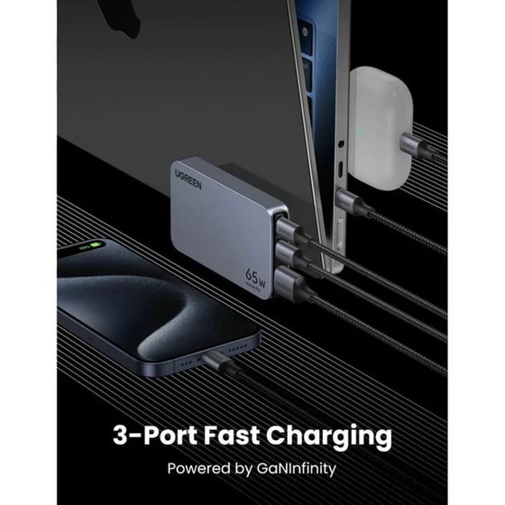 Φορτιστής Ugreen 65W - Γκρι image 2