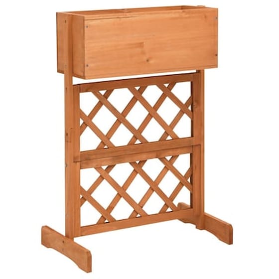 Vidaxl Γλάστρα Κήπου Με Καφασωτό Πορτοκαλί 45x30x74 Εκ. Ξύλο Ελάτης image 0