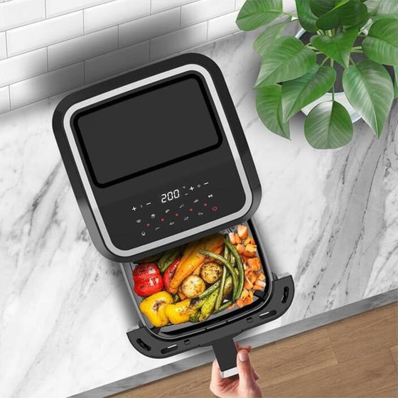 TURBOTRONIC TT-AF12D με Αποσπώμενο Κάδο 1600 W 5 L Μαύρο Φριτέζα Αέρος image 6
