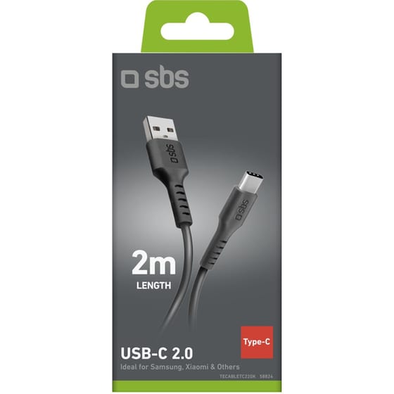 Καλώδιο δεδομένων SBS Data Cable USB-C σε USB-A 2m - Black image 1