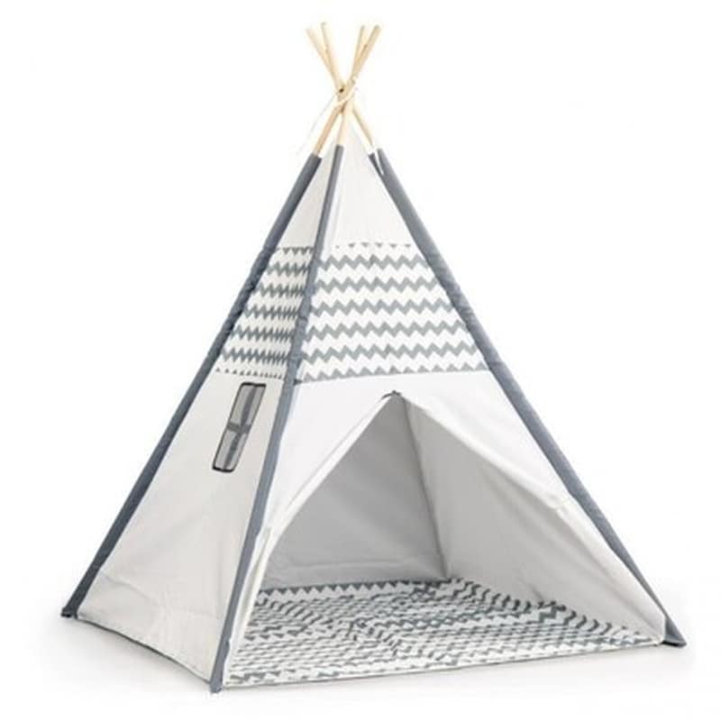Ecotoys Teepee Ινδιανικη Παιδικη Σκηνη Σε Γκρι Χρωμα 160×120εκ