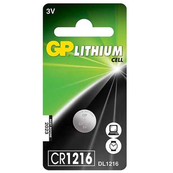 BATTERY GP LITH CR1216 3V BUTTON image 0