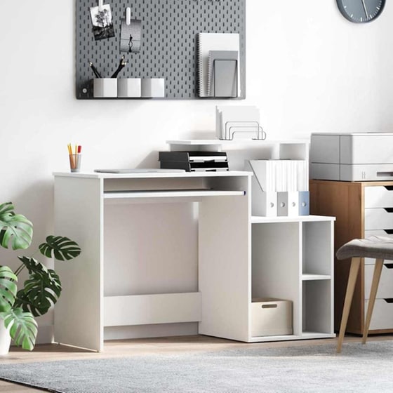 Γραφείο VidaXL από Επεξεργασμένο Ξύλο 120,5x44x88,5 cm - Λευκό image 2