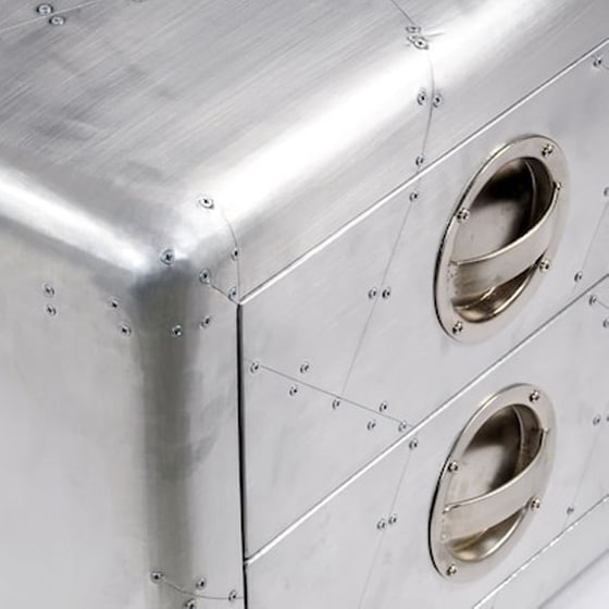 Τραπεζάκι Σαλονιού VidaXL από Αλουμίνιο 50x35x40cm - Ασημί image 3