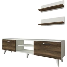Έπιπλο Τηλεόρασης 24Mall Pianosa από Μοριοσανίδα 150x29.5x40.6 cm - Καρυδί/Λευκό