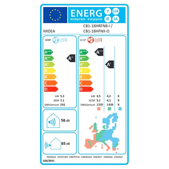 MIDEA Breezeless E CB1-18HRFN8 Κλιματιστικό Inverter 18.000 BTU A++/A+++ με Ιονιστή & WiFi image 9