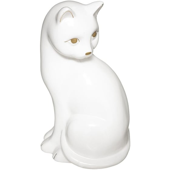 Διακοσμητική Φιγούρα Spitishop Γάτα Πέτρινη 14.5x26cm - Λευκό image 0
