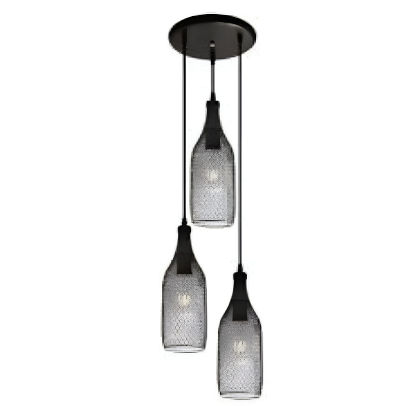 ΧΑΤΖΗΚΟΝΤΙΔΗΣ ΑΕ Φωτιστικό Οροφής Τρίφωτο Χατζηκοντίδης C30 Botelia3 Μεταλλικό - Μαύρο