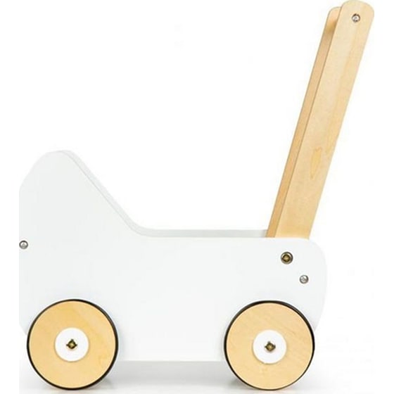 Παιδικό Ξύλινo Ecotoys Esc-w-0173 Καρότσι Για Κούκλες Σε Λευκό Χρώμα - 39x23.5x41 cm image 1