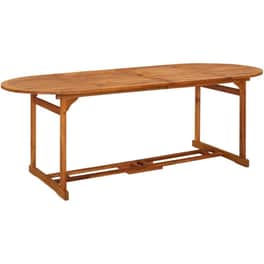 Τραπέζι Εξωτερικού Χώρου VidaXL από Ξύλο 220x90x75 cm - Καφέ