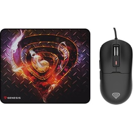 Gaming Set Genesis Krypton 660 Gaming Ενσύρματο Ποντίκι + Genesis Carbon 500 M Steel G2 Gaming Mousepad