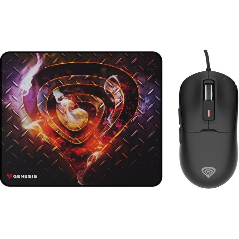 Gaming Set Genesis Krypton 660 Gaming Ενσύρματο Ποντίκι + Genesis Carbon 500 M Fire G2 Gaming Mousepad