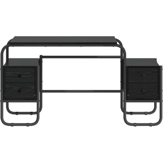 Γραφείο VidaXL με Αποθηκευτικό Χώρο 145x50x75 cm - Μαύρη Δρυς image 2