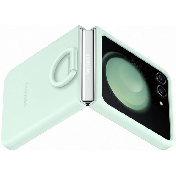 Θήκη Samsung Galaxy Z Flip5 - Samsung Silicon Case with Ring - Mint image 4