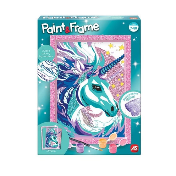 As Company Σετ Ζωγραφικής Paint & Frame Ζωγραφίζω Με Αριθμούς Fairytale Unicorn image 0