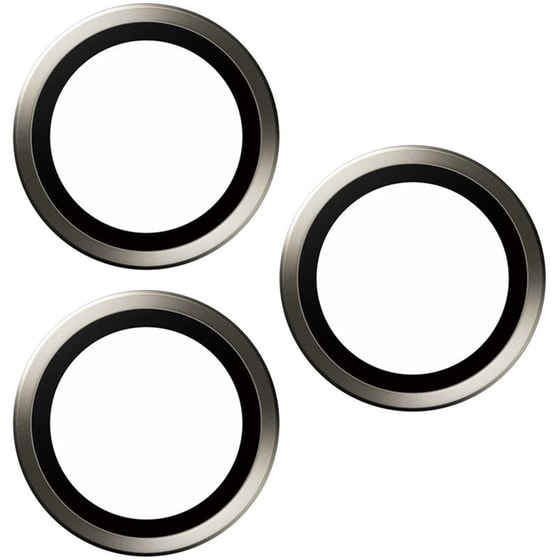 Προστατευτικό καμερών Apple iPhone 15 Pro/15 Pro Max - PanzerGlass Hoops Camera Lens Protector - Natural Metal image 2