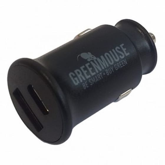 Φορτιστής Αυτοκινήτου Green Mouse USB-C/USB-A - Black image 0