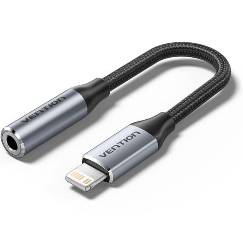 Αντάπτορας Ήχου Vention Lightning to 3.5mm jack 0.1m - Γκρι