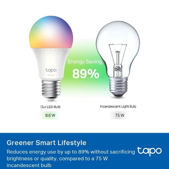 Έξυπνη Λάμπα TP-Link Tapo L535E v3.20, Smart WiFi Light Bulb, Multicolor image 4