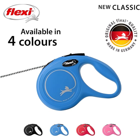 Πτυσσόμενο Λουράκι Flexi New Classic No M Για Σκύλο - Μπλε image 2