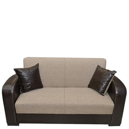 Διθέσιος Καναπές Κρεβάτι Esmarket Martini 174x87cm - Καφέ/ Μπεζ