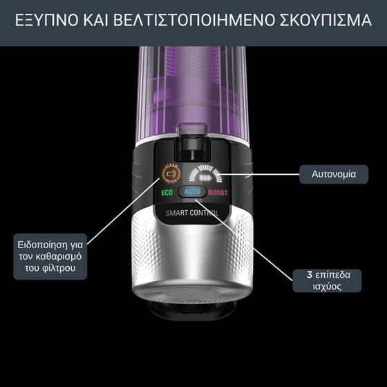 ROWENTA X-FORCE FLEX 9.60 RH2037WO ALLERGY 18 V 0.6 L Μωβ Σκούπα Stick image 6
