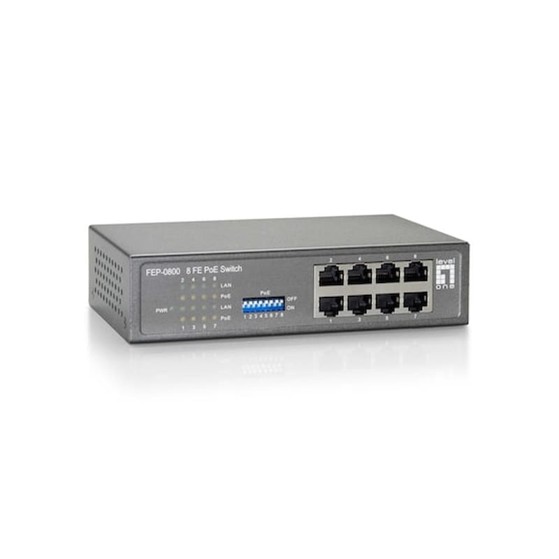 LEVEL ONE LevelOne FEP-0800 Network Switch Fast Ethernet (100 Mbps) PoE Support