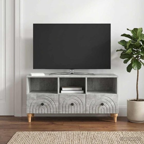 Έπιπλο Τηλεόρασης VidaXL 102x34.5x50 cm - Γκρι Σκυροδέματος image 1