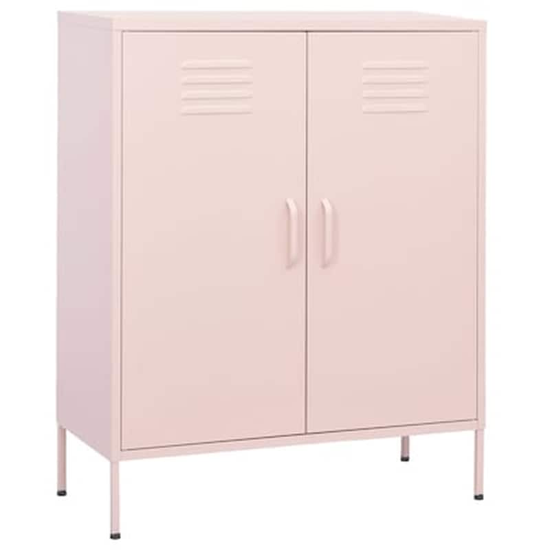 VIDAXL Vidaxl Ντουλάπι Αποθήκευσης Ροζ 80 X 35 X 101,5 Εκ. Ατσάλινο
