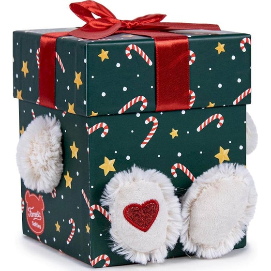 Λούτρινο Χριστουγεννιάτικο Αρκουδάκι Softies Happy Christmas σε Γιορτινό Κουτί (20cm) image 3