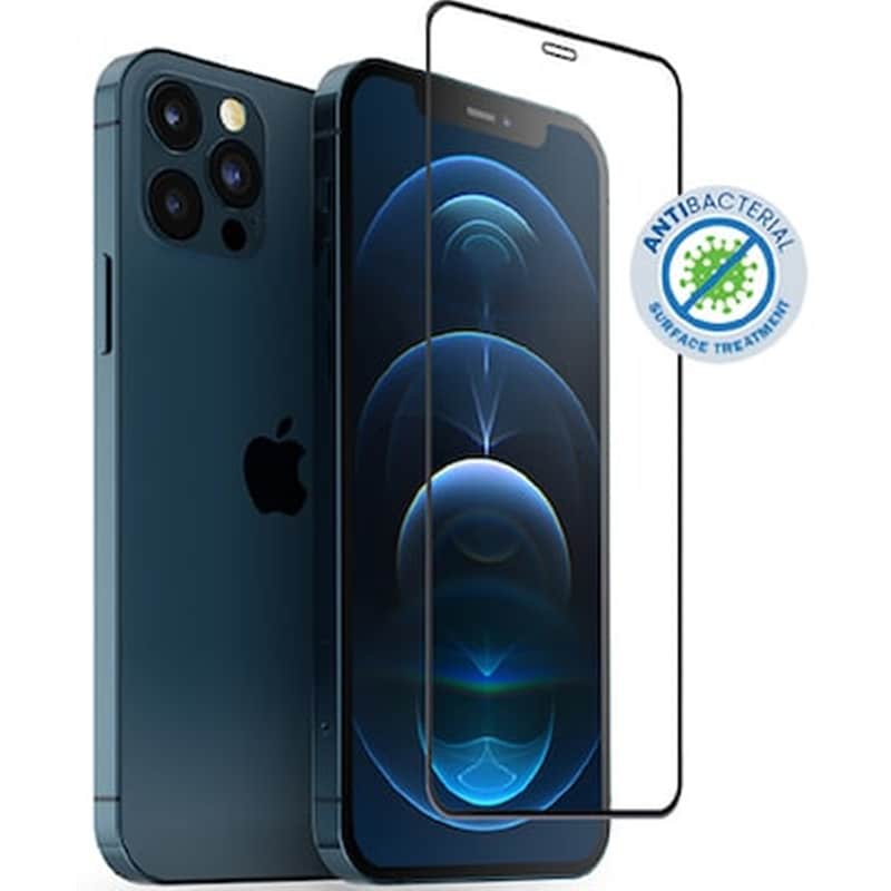 CRONG Προστατευτικό οθόνης Apple iPhone 12/iPhone 12 Pro - Crong Tempered Glass Black