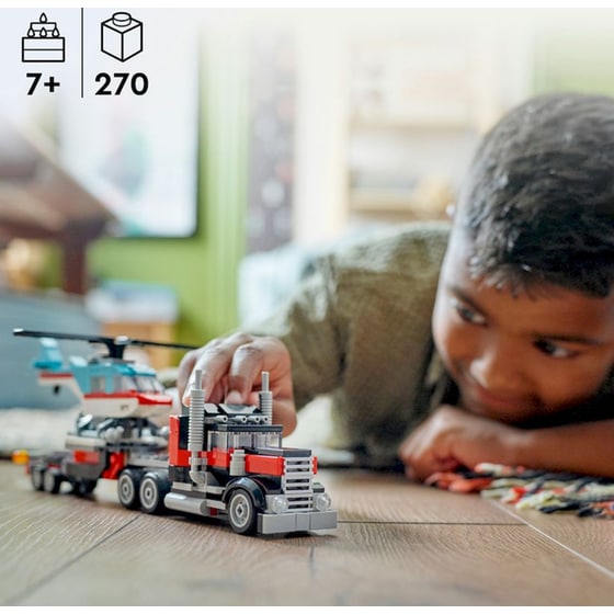 LEGO® Creator 3in1 Flatbed Truck with Helicopter (31146) image 2